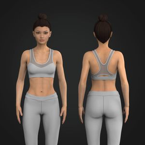 Ladies U-Neck Mesh Panel Racer back Sports Bra Tech Pack