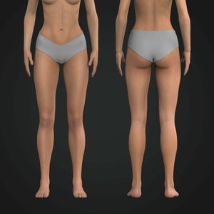 Ladies U-Shaped Front Hiphugger Panties Tech Pack
