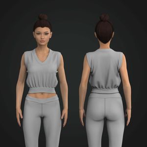Ladies V-Neckline Banded Tank Top Tech Pack