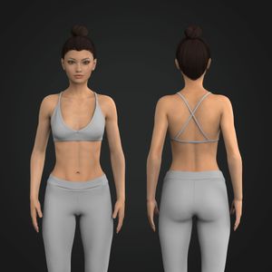 Ladies V-Shaped Camisole Criss Cross Bra Tech Pack