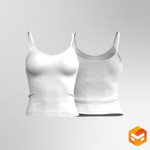 Ladies V-Shaped Camisole Tank Top - 3D Garment