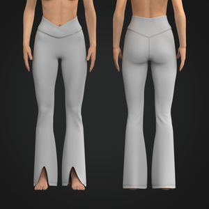 Ladies V-Shaped Cross Over Waist And Bell-Bottom Pants Tech Pack