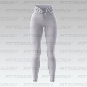 Ladies V-Shaped Front Ruching Leggings Smart Mockup