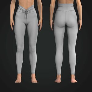Ladies V-Shaped Front Ruching Leggings Tech Pack