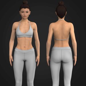 Ladies V-Shaped Halter Neckline Open Back Micro Tech Pack