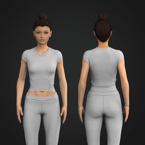 Ladies V-Shaped Jersey Neckline Raglan Sleeve Tee Tech Pack