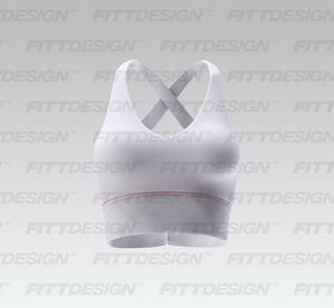 Ladies V-Shaped Neckline Back Ruched Waistband Sports Bra Smart Mockup