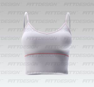 Ladies V-Shaped Neckline Criss Cross Strappy Sports Bra Smart Mockup