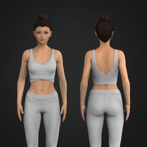 Ladies V-Shaped Neckline Cross Over Open Back Sports Bra Tech Pack