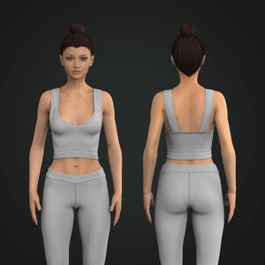 Ladies V-Shaped Neckline Elongated Sports Bra Tech Pack