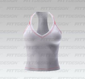 Ladies V-Shaped Neckline Fitted Tank Top Smart Mockup