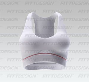 Ladies V-Shaped Neckline Front Opening Sports Bra Smart Mockup