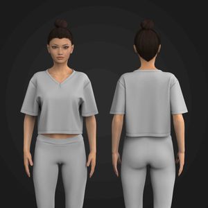 Ladies V-Shaped Neckline Jersey Tee Tech Pack