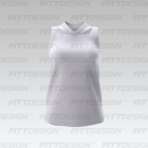 Ladies V-Shaped Neckline Relaxed Tank Top Smart Mockup