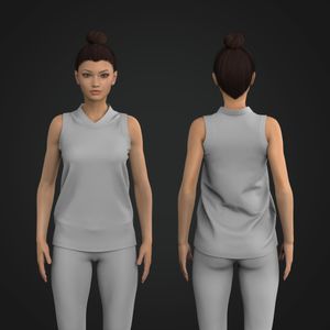 Ladies V-Shaped Neckline Relaxed Tank Top Tech Pack