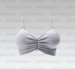 Ladies V-Shaped Neckline Ruched Sports Bra Smart Mockup