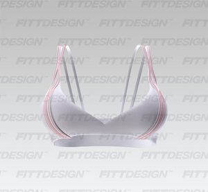 Ladies V-Shaped Neckline Strappy Micro Bra Smart Mockup