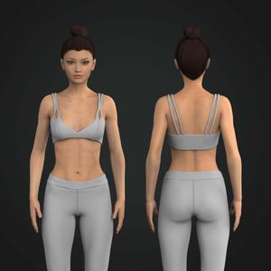 Ladies V-Shaped Neckline Strappy Micro Bra Tech Pack