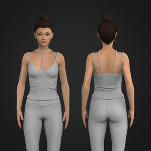 Ladies V-Shaped Strappy Tank Top Tech Pack