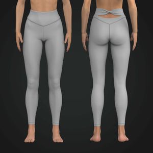 Ladies V-Shaped Waistband Twisted Back Leggings Tech Pack