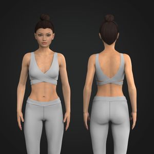 Ladies V-Shaped Wrap Cut Out Sports Bra Tech Pack