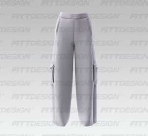 Ladies Wide Leg Cargo Joggers Smart Mockup