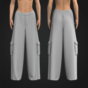 Ladies Wide Leg Cargo Joggers Tech Pack
