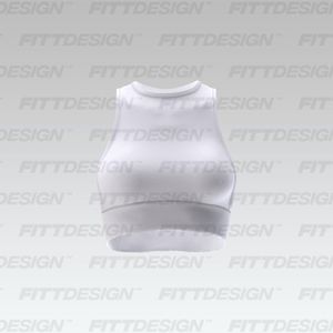 Ladies Wide Waistband Backless Crop Tank Top Smart Mockup