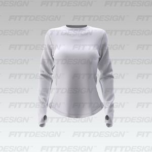 Ladies Wrap Back Cut Out Runner Long Sleeve Tee Smart Mockup