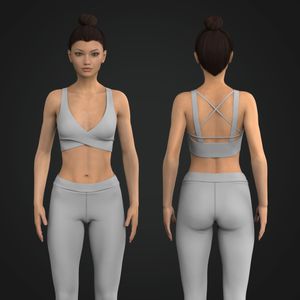 Ladies Wrap Cut Out Sports Bra Tech Pack