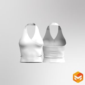 Ladies Wrap Halter Tank Top 3D Garment