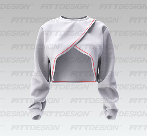 Ladies Wrap Hem Oversized Crop Sweater Smart Mockup