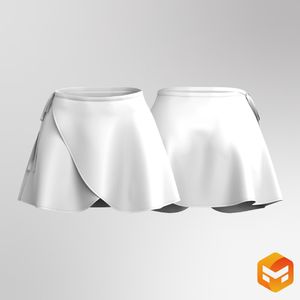 Ladies Wrap Skirt 3D Garment