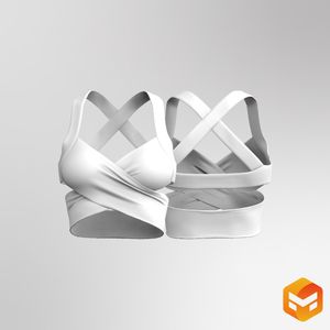 Ladies Wrapped Crop Top 3D Garment