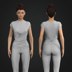 Ladies Wrapped Cross Over Adjustable Top Tech Pack