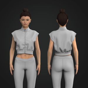 Ladies Zip Up Banded Waistband Sleeveless Vest Tech Pack
