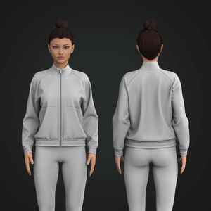 Ladies Zip Up Raglan Sleeve Scrub Jacket Tech Pack