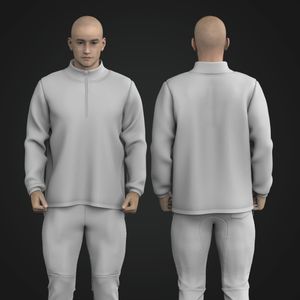 Mens Cadet Collar Half Zip Sweater Tech Pack