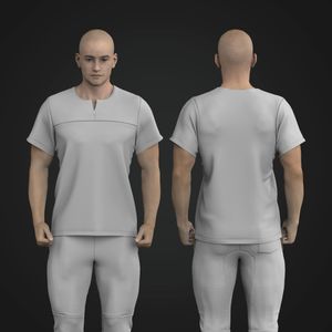 Mens Concealed Quarter Zip Short Sleeve Tee Tech Pack