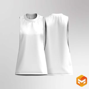 Mens Crew Neck Dropped Armhole Stringer - 3D Garment