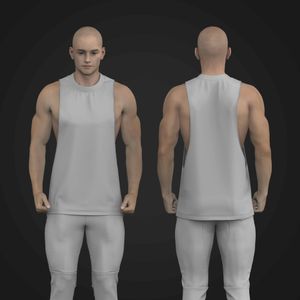 Mens Crew Neck Dropped Armhole Stringer