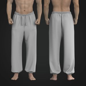 Mens Elasticated Waistband Oversized Cuffed Joggers Tech Pack