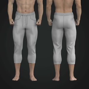 Mens Elasticated Waistband Relaxed Cropped Trousers Tech Pack