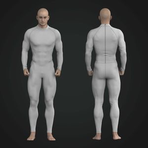 Mens Fitted Raglan Long Sleeve High Neck Back Zip Wetsuit Tech Pack
