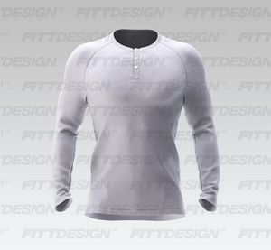 Mens Henley Collar Relaxed Long Sleeve Tee Smart Mockup