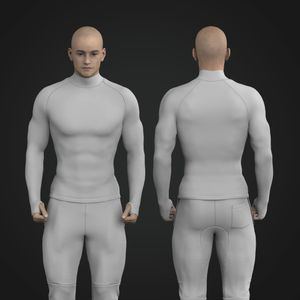 Mens High-Neck Compression Raglan Runner Sleeve Tee Tech Pack