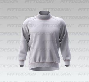 Mens High Neck Drop Shoulder Oversized Sweater Smart Mockup