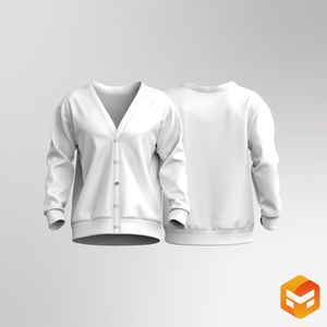 Mens Knitted Golf Cardigan 3D Garment