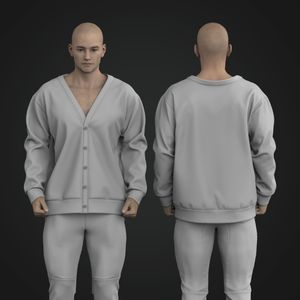 Mens Knitted Golf Cardigan Tech Pack