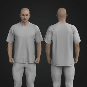 Mens Modified Set In Sleeve Relaxed Tee Tech Pack